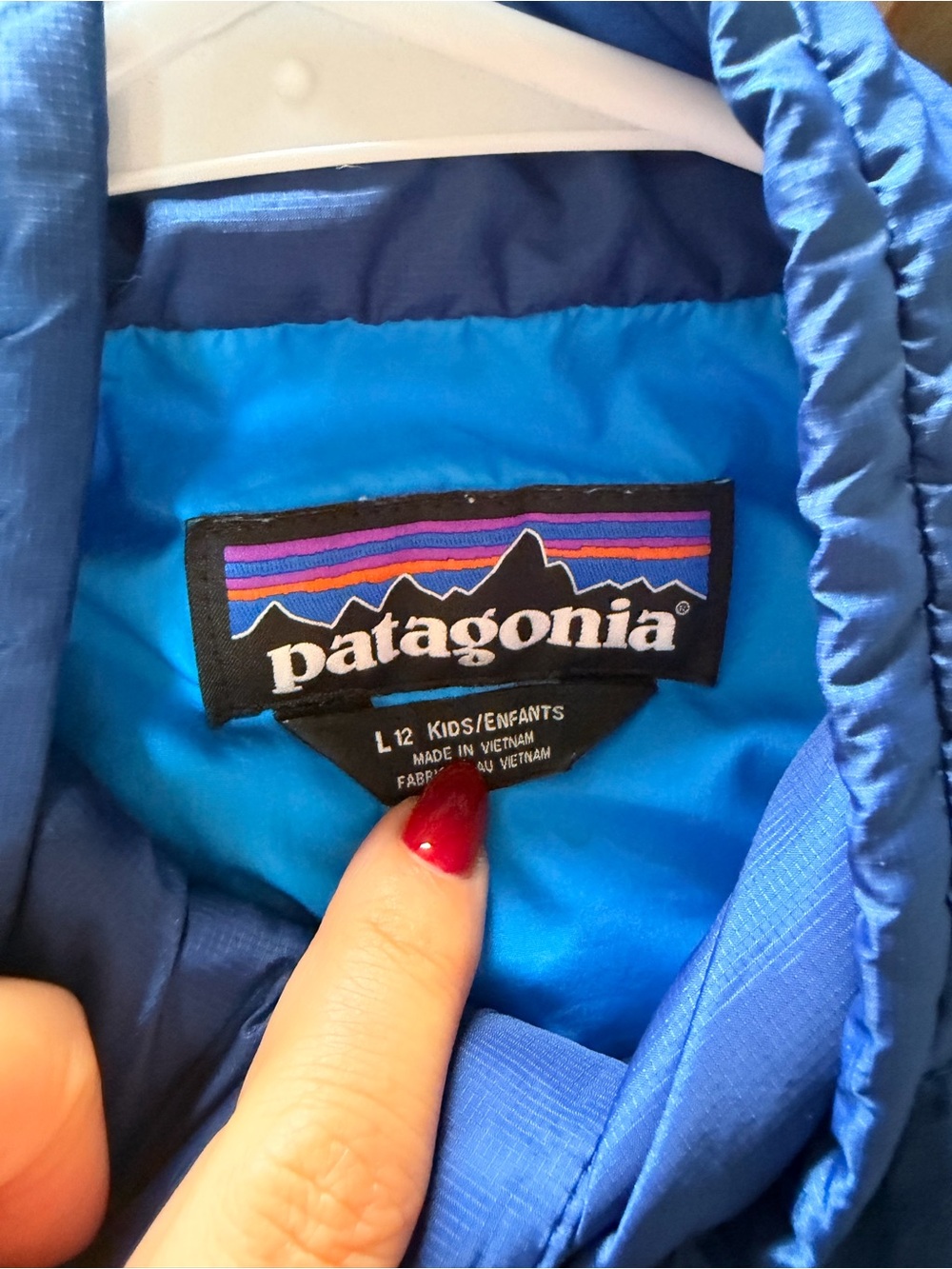 Patagonia Kids Bright Blue Puffer Jacket